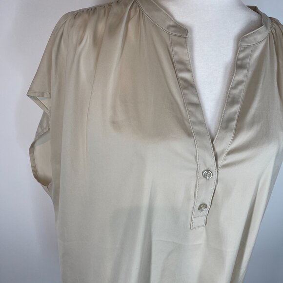 Banana Republic Tan Tunic Blouse size XL - Picture 2 of 4